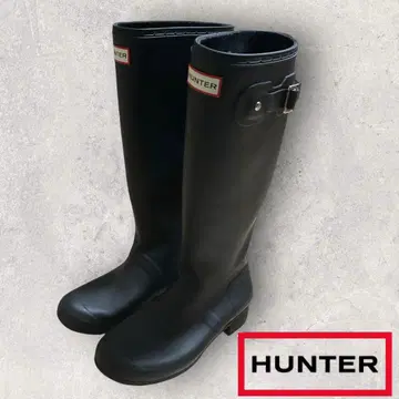 헌터 HUNTER 장화 버클 레인부츠 블랙 23