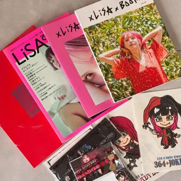 LiSAni! Lisa x book 3권 레터 세트 공식 빅 스티커