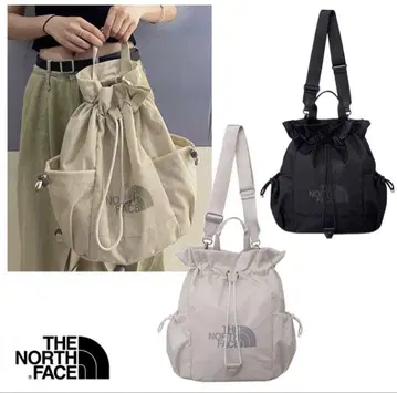 THE NORTH FACE 드로우 스트링 백팩 베이지