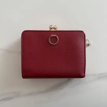 JILL STUART 접이식 지갑 와인 레드