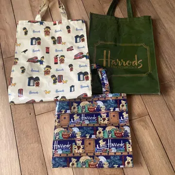 Harrods 해롯 비닐 백 런던 베어 3세트