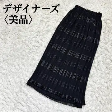 [새상품급] 디자이너 아코디언 스커트 맥시 길이 롱 스커트