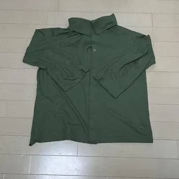CROCODILE 그린 버튼 셔츠 숏 기장 남성용!