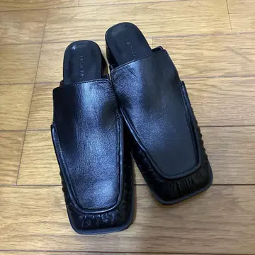 프레이 아이디 블랙 가죽 뮬 슬립온 사이즈 37 미사용 새상품