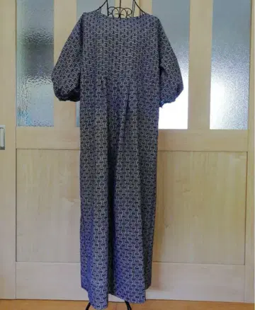 벌룬 소매 롱 원피스 유카타 리메이크