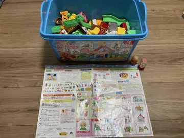 [새상품급] 호빵맨 빵 공장과 미끄럼틀이 있는 집 블록 바케스