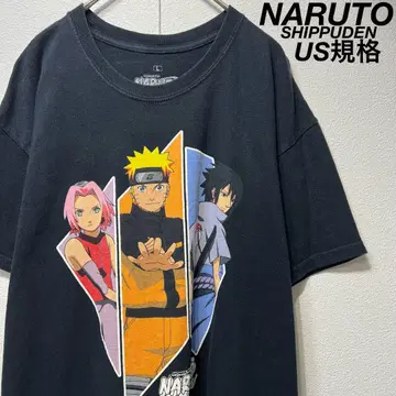 [ US 규격 ] 레어 NARUTO SHIPPUDEN 티셔츠 블랙 L