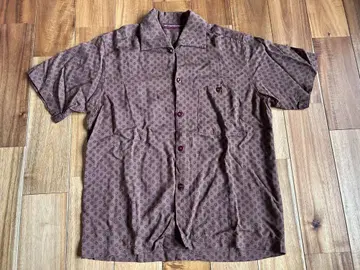 vintage 50's 이탈리안 칼라 레이온 박스 셔츠