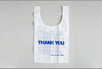 새상품 BAGGU 바구 스탠다드 에코백 THANKYOU 에밀리 스기하라