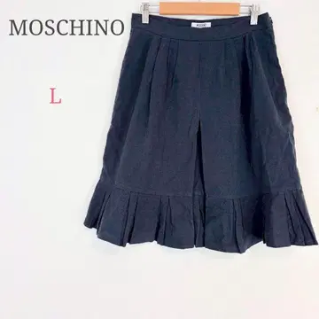 모스키노 [ L ] 무릎 기장 디자인 스커트 플레어 스커트 포켓 귀여움