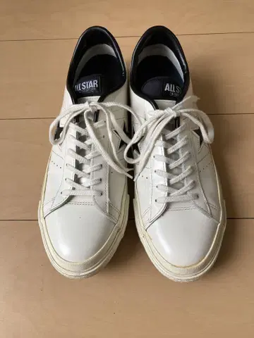 [일본제] CONVERSE 원스타 가죽 화이트 x 블랙 27 1/2 cm