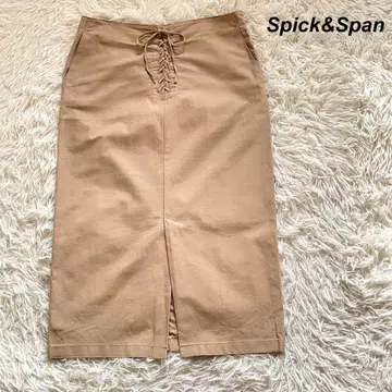 Spick&Span 린넨 블렌드 일본제 레이스업 타이트 스커트 38