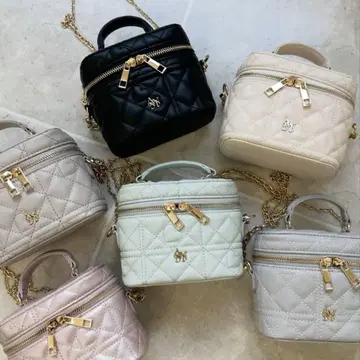 An MILLE 오리지널 퀼팅 미니 백 그린
