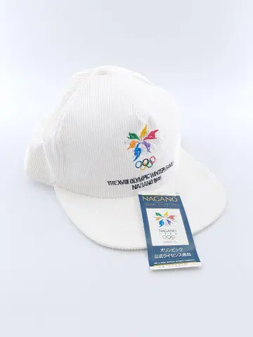 레어 나가노 올림픽 모자 캡 1998년 데드스탁 화이트