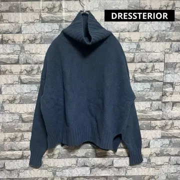 DRESSTERIOR 니트 풀오버 하이넥 슬릿 F