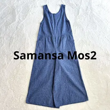 Samansa Mos2 오버롤 코튼 린넨 데님 느낌