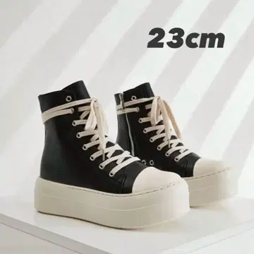 [거의 미사용] 통굽 스니커즈 하이컷 23cm