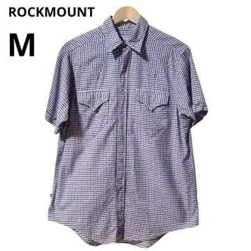 Rockmount 락마운트 웨스턴 셔츠 깅엄 체크 반팔 M