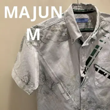 MAJUN 마준 카리유시 의류 반팔 셔츠 M 꽃무늬