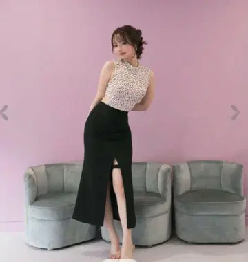 andmary 도나 트위드 스커트