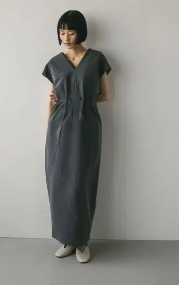STYLEMIXER 허리 드로스트 원피스 그레이 M 사이즈