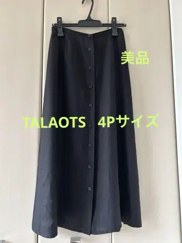 [새상품급] 탈봇 TALBOTS 블랙 린넨 플레어 롱 스커트