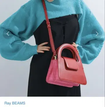 Ray BEAMS 스와로 바닥 백 빨간색/핑크
