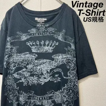 [ US 규격 ] 레어 Vintage Design 프린트 T셔츠 블랙 L