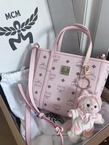 MCM 핑크 토트백