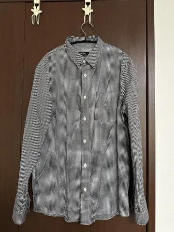 A.P.C. 체크 무늬 긴팔 셔츠 S
