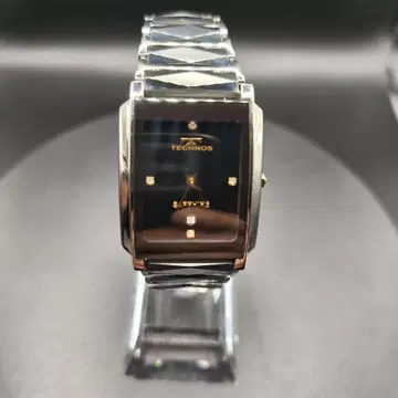 TECHNOS T9108 손목시계 블랙 스테인리스 작동품