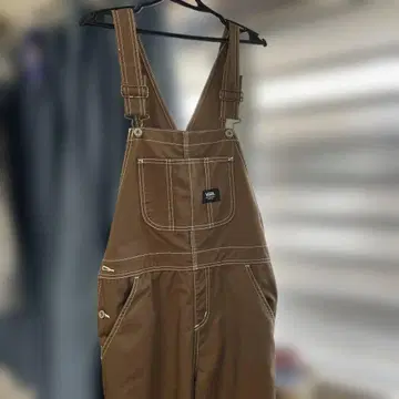 VANS 브라운 오버롤 작업복 S