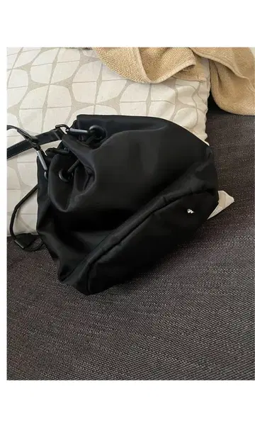 블랙 드로우 스트링 백