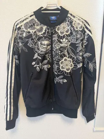 adidas 꽃무늬 자수 저지 후드티 아디다스 오리지널