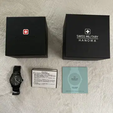 SWISS MILITARY HANOWA 블랙 손목시계