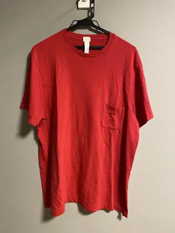 YAECA STOCK 포켓 티셔츠 RED