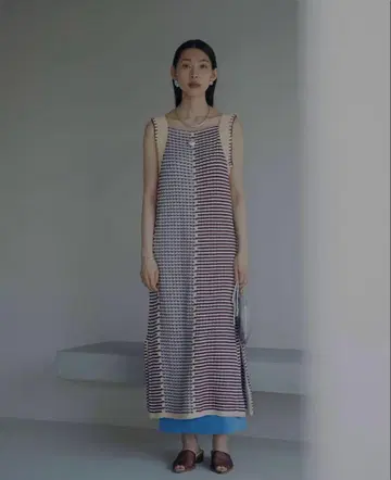 Ameri URAOMOTE MIX HAND STITCH DRESS