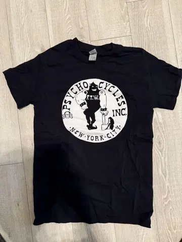 Psycho Cycles 블랙 T셔츠 Gildan