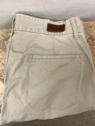 grown&sewn 베이지 치노 팬츠 슬림 팬츠