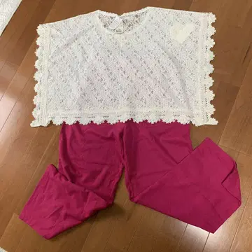 LOWRYS FARM 레이스 상의 M 사이즈