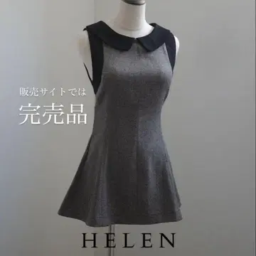 HELEN 슬리브리스 튜닉 그레이/블랙