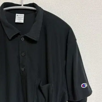Champion Reverse weave 피케 셔츠 (black) XL