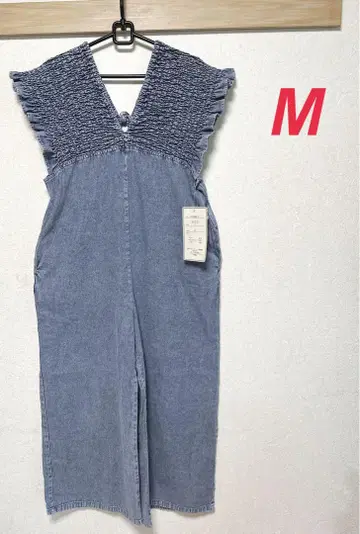 새상품 시마무라 데님 셔링 살로펫 중청 M