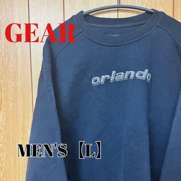 TQ179 [ US 수입 ] GEAR 맨투맨 [ 남성용 L ] 블랙