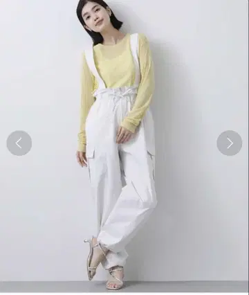 그레디 브릴리언트 면 터치 멜빵 카고 팬츠