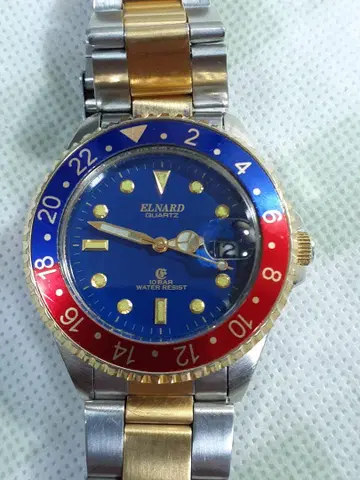 ELNARD 쿼츠 손목시계 GMT 기능 10기압 방수