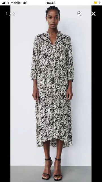 새상품급 ZARA 롱 맥시 기장 모노톤 원피스 올 패턴 자라 블랙 화이트