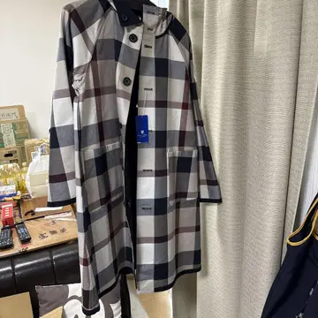 BLUE LABEL CRESTBRIDGE 체크 무늬 롱 코트 38