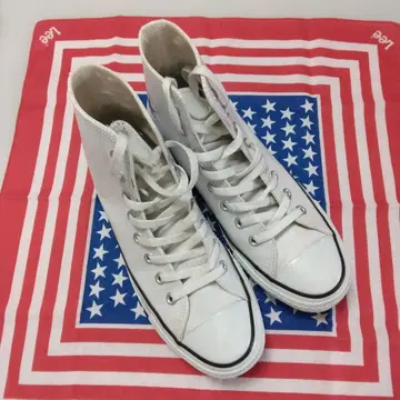 Converse 하이컷 스니커즈 화이트 가죽
