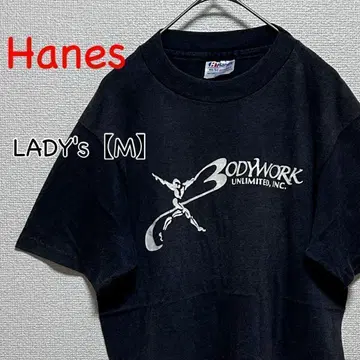 HA116 [US 수입] Hanes 반팔 티셔츠 [여성용 M] 블랙